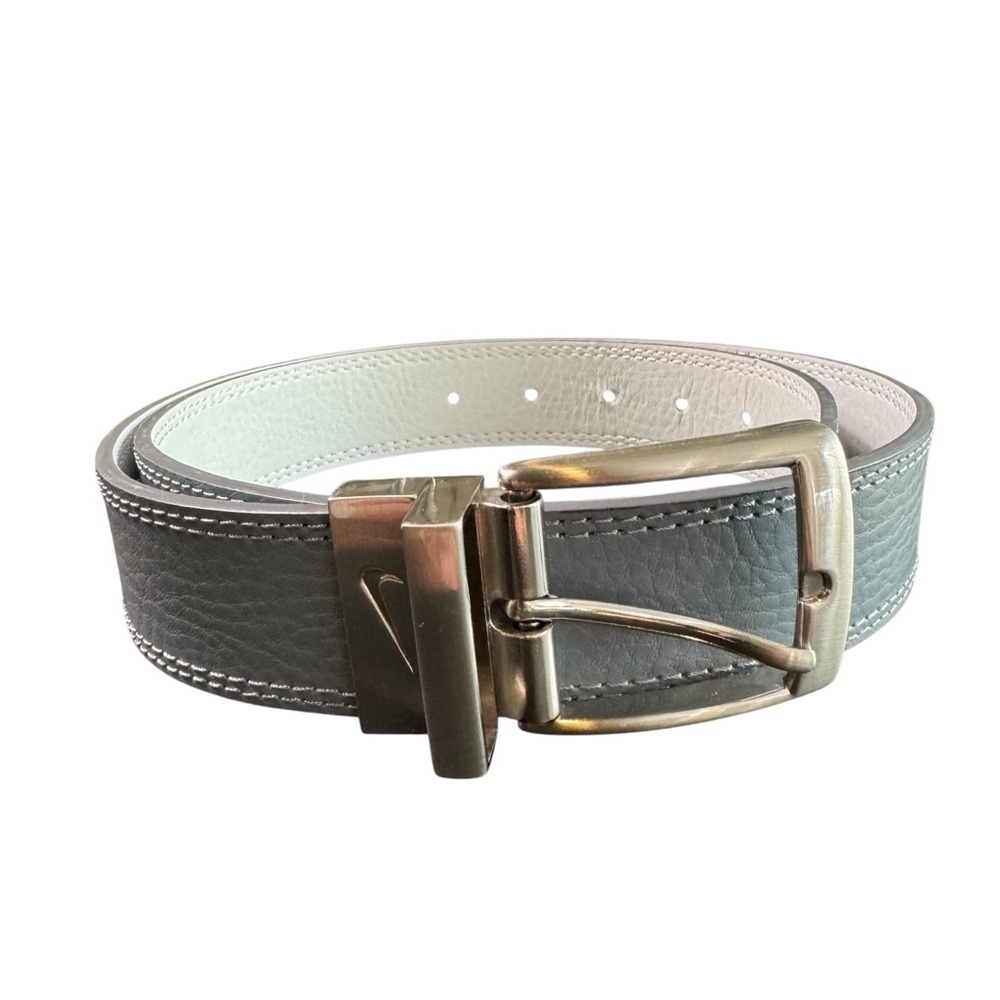 Nike Gray Belt with Silver Buckle